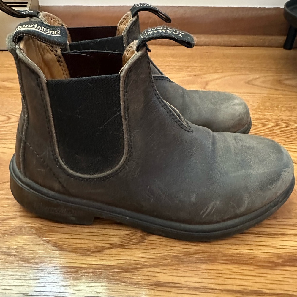 Blundstone Kids Leather Chelsea Boots - Dark Brown